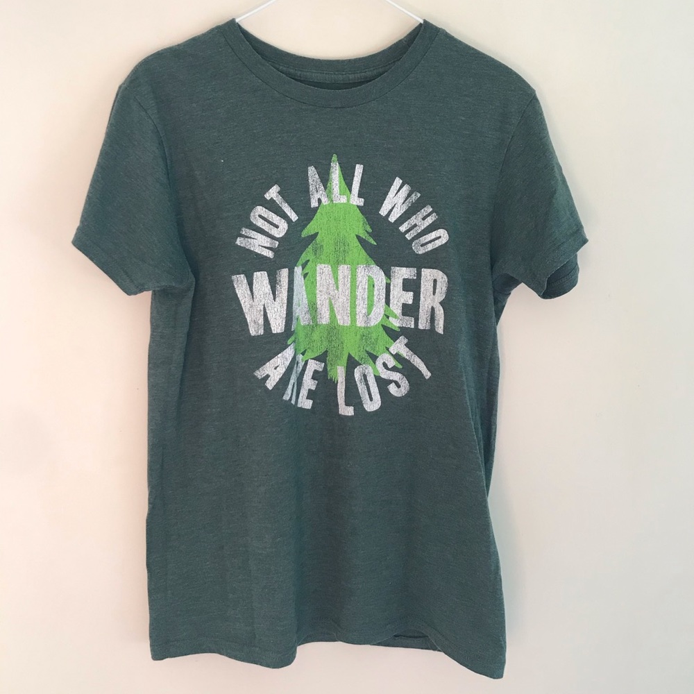 Outdoor T-shirt - not all who wander are lost